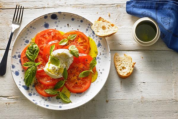 Burrata on Tomato Carpaccio