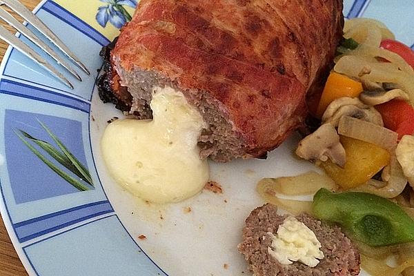 Camembert Wrapped in Minced Bacon