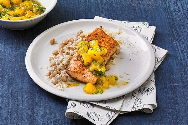Caribbean Salmon with Mango Salsa