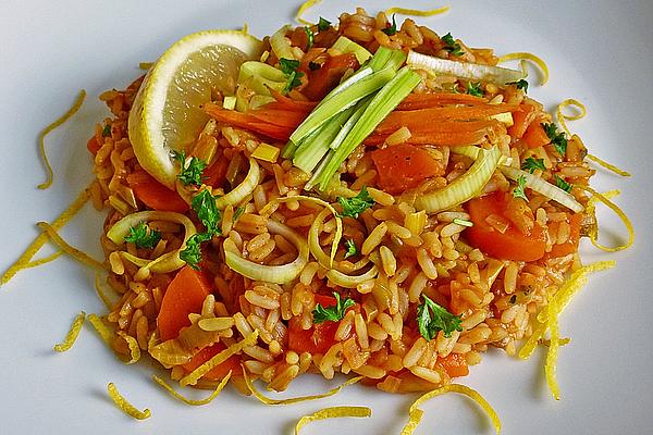 Carrot and Leek Rice, Turkish