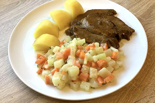 Carrot, Kohlrabi and Cream Vegetables