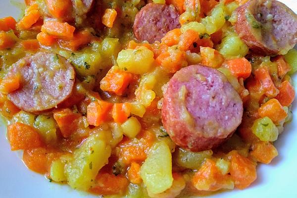 Carrot Stew with Meatloaf