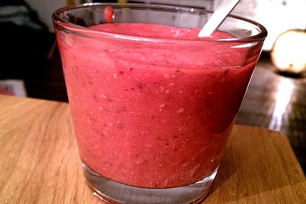 Chia Almond Pudding with Raspberries