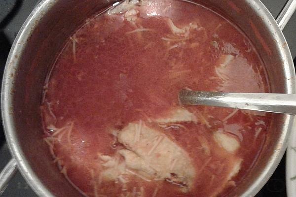 Chicken Soup with Tomatoes and Vermicelli