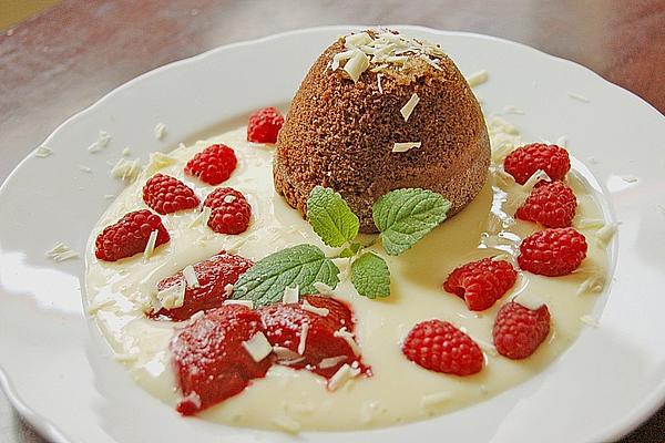 Chocolate Tart with Liquid White Chocolate