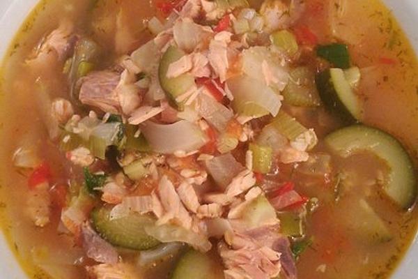 Clear Soup with Fish and Mixed Vegetables