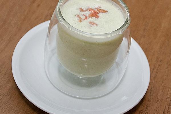 Cold Avocado Cucumber Soup with Crabs