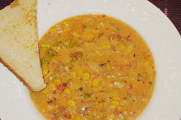 Colorful Cheese Soup