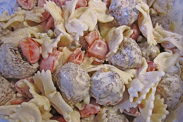 Colorful Pasta Salad with Meatballs
