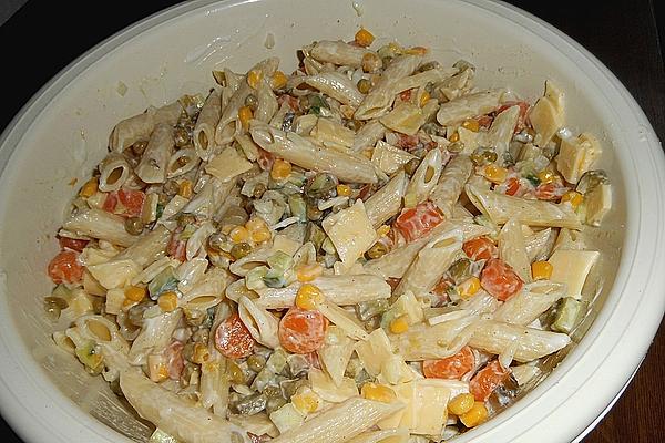 Colorful Pasta Salad with Yogurt Sauce