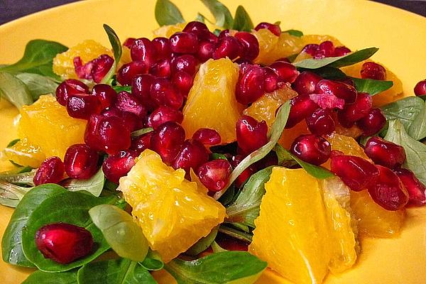 Colorful Pomegranate – Orange – Lamb`s Lettuce