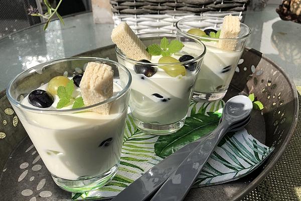 Cottage Cheese – Yogurt – Grape Dessert