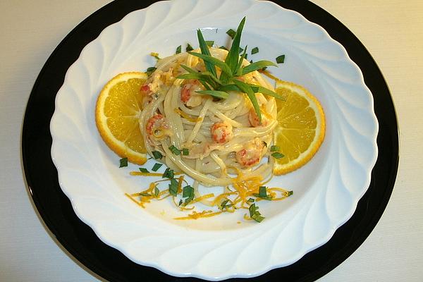 Crayfish in Orange Butter Sauce