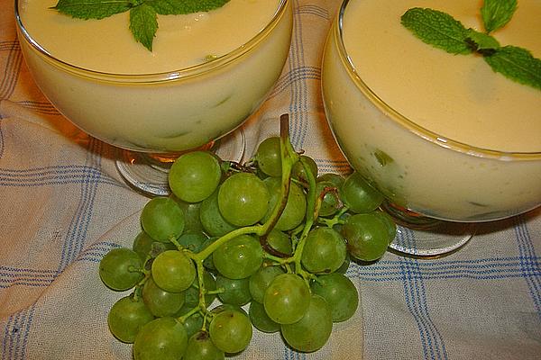 Cream Of White Wine on Grapes