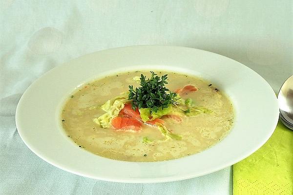 Creamy Savory Soup with Smoked Salmon
