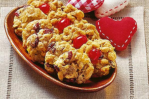 Crispy Cookies with Cranberries and Apricots
