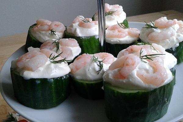 Cucumber and Shrimp Canapés