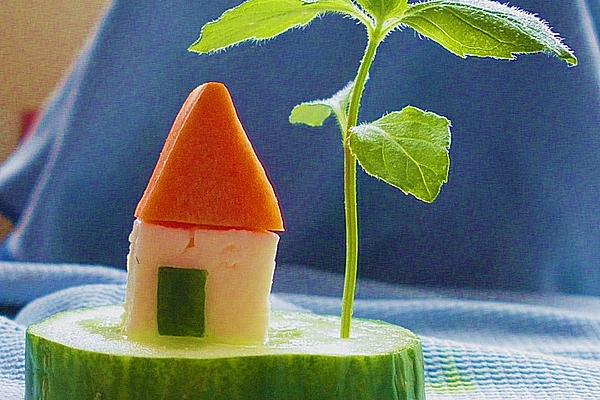Cucumber Island with House and Palm Tree