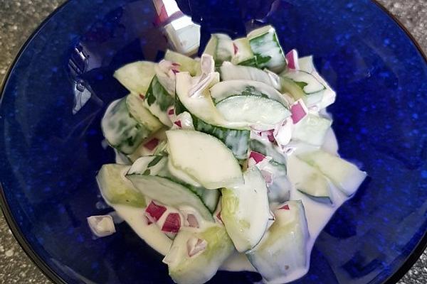 Cucumber Salad with Cream Cheese