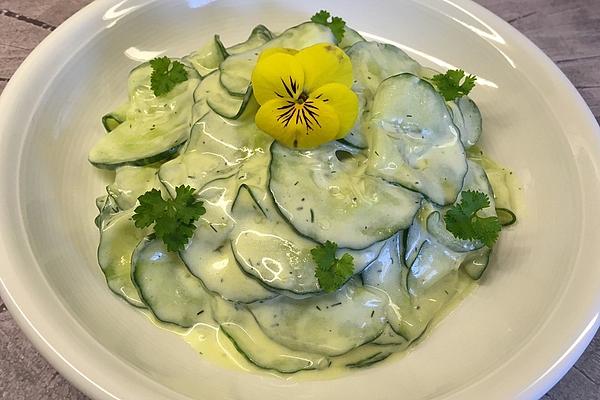 Cucumber Salad with Yogurt Curry Dressing