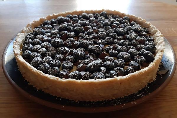 Delicious Blueberry Lemon Pudding Tart