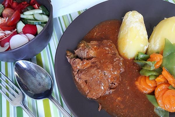 Dornfelder Roulades in Römertopf