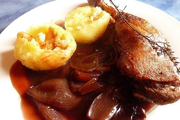 Duck Legs with Red Wine Shallots