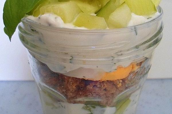 Egg Sandwich in Glass