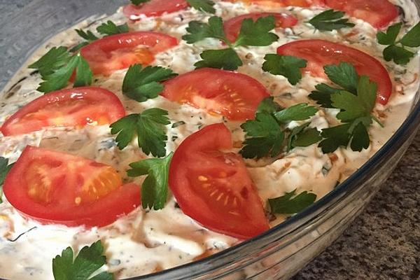 Eggplant and Tomato Layer Salad