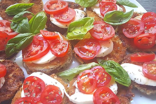 Eggplant Slices with Mozzarella
