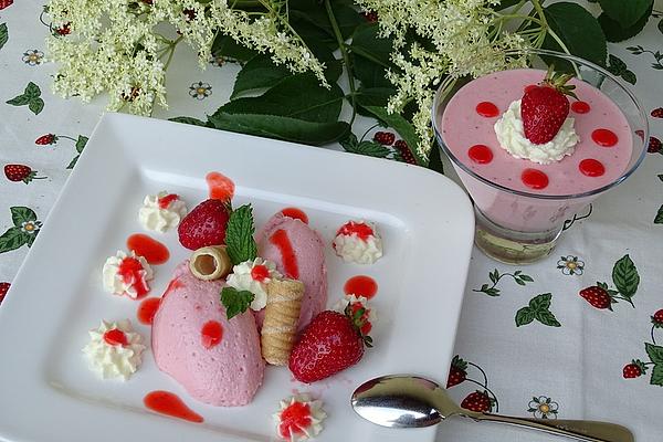 Elderflower and Strawberry Mousse