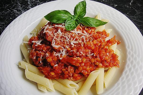 Fiery Lentil Bolognese