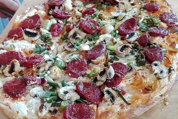 Fiery Tarte Flambée with Chorizo