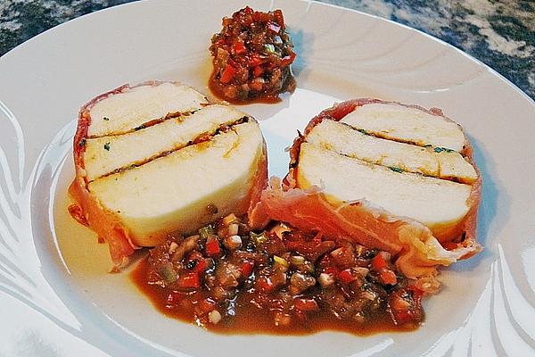 Filled Mozzarella with Pepperoni Vinaigrette