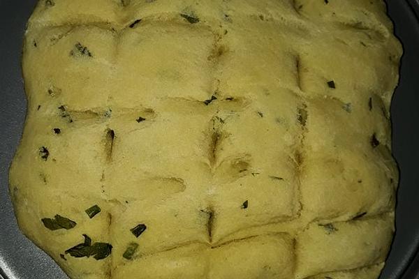 Flatbread with Corn Flour and Wild Garlic