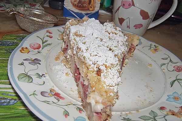 Flowers Cherry Crumble with Vanilla Cream and Crispy Sprinkles