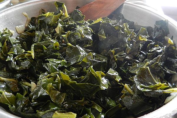 Fried Kohlrabi Leaves or Kohlrabi Leaf Vegetables