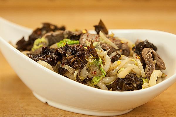 Fried Udon Noodles with Beef