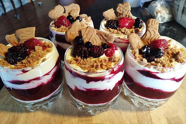Fruity Mascarpone Layer Dessert in Glass