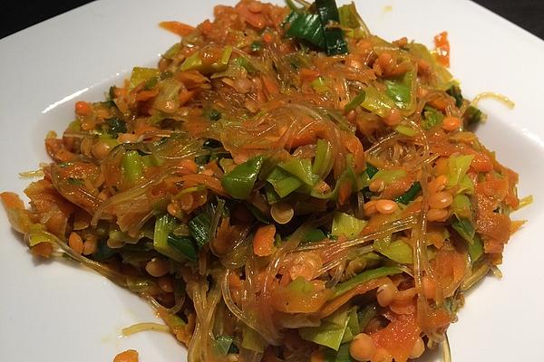 Glass Noodle Salad with Red Lentils