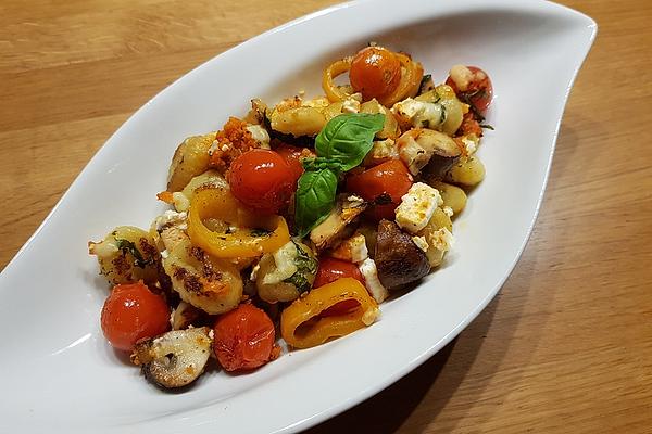 Gnocchi and Vegetable Casserole with Feta Cheese