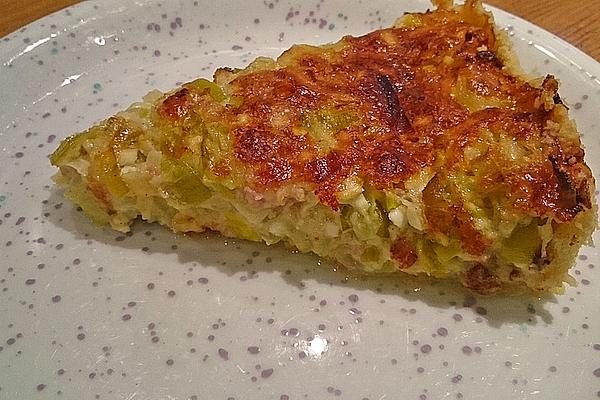Goat Cheese Leek Tart with Crispy Base