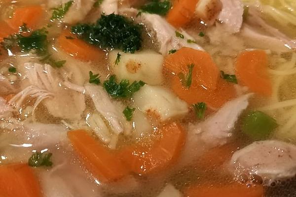 Golden Yellow Chicken Soup