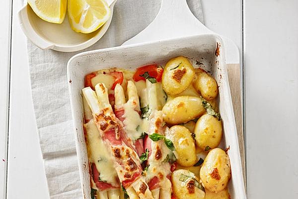 Gratinated Asparagus Italian Style