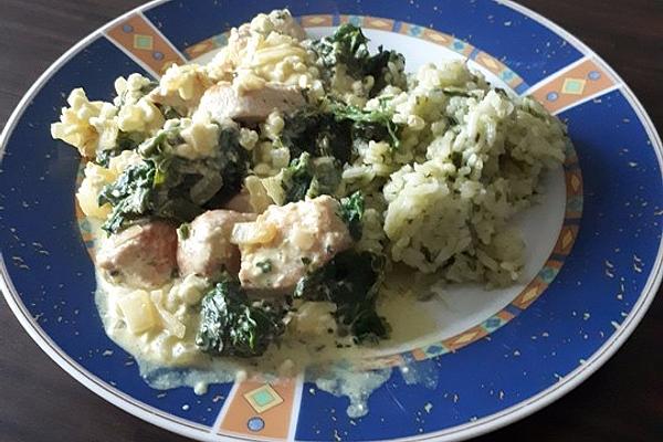 Gratinated Cheese – Turkey Fillet in Green Bed