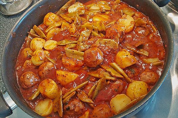 Greek Beans with Dumplings