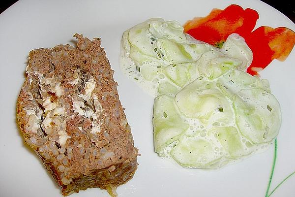 Greek Meatloaf and Cucumber Salad with Yogurt
