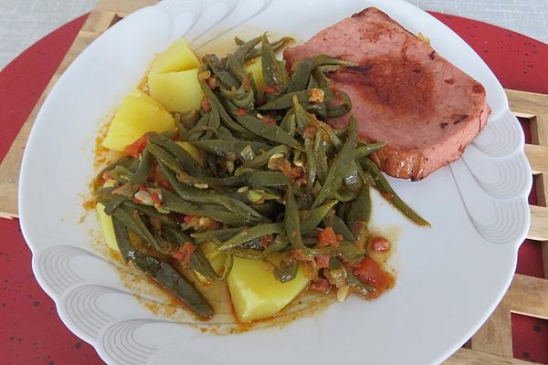 Green Beans with Tomatoes and Balsamic Vinegar