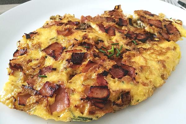 Ham and Cheese Omelette Refined with Lemon