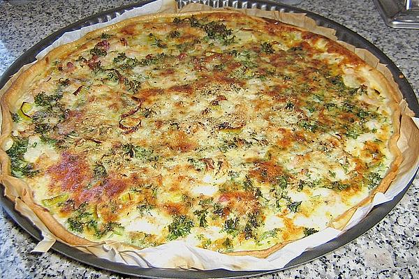 Herbal Quiche with Prawns